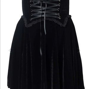 Killstar Dark Lover high waisted velvet skirt